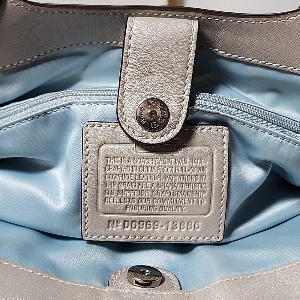 Coach metallic taupe